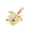 Brass Micro Pave Cubic Zirconia Pendants KK-Q040-02G-G-2