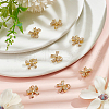 HOBBIESAY 8Pcs Rack Plating Brass Micro Pave Clear Cubic Zirconia Pendants FIND-HY0003-74-4