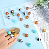 SUNNYCLUE 50Pcs 5 Styles Food Grade Eco-Friendly Silicone Beads SIL-SC0002-13-3