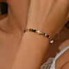 Rondelle Stone & Natural Freshwater Pearl & Glass Beaded Bracelets for Women DH3123-1