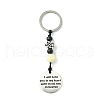 3Pcs Synthetic Coral & Wood & Alloy Keychain KEYC-JKC01007-2