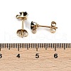Ion Plating(IP) 304 Stainless Steel Cubic Zirconia Stud Earring Findings STAS-P373-06A-05-3