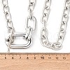 Alloy Double Layered Oval Pendant Necklaces NJEW-Z078-01P-3