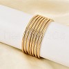 Fashion 304 Stainless Steel Buddhist Bangle Sets X-BJEW-L664-022A-G-7
