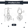   925 Sterling Silver Peach Heart Charms FIND-PH0021-55A-2