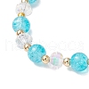4Pcs Brass Glass Beads Stretch Bracelets BJEW-JB11769-01-4
