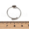 304 Stainless Steel Cuff Ring Components STAS-D372-02P-01-3