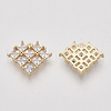 Brass Micro Pave Cubic Zirconia Pendants ZIRC-S064-005-2