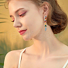 FIBLOOM 3 Pairs 3 Style Rhinestone Parrot Dangle Stud Earrings with Alloy Pins EJEW-FI0003-22-7