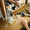 DELORIGIN 4Pcs 2 Styles Transparent Acrylic Earrings Display Stands EDIS-DR0001-08-5