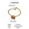 Stainless Steel Rose Cuff Ring for Women UH3805-4-1