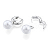 ABS Plastic Pearl Dangle Hoop Earrings X-EJEW-N011-106P-2