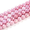 Electroplate Glass Beads Strands GLAA-N010-8mm-09-1
