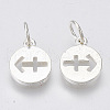 925 Sterling Silver Charms STER-T002-44S-07-3