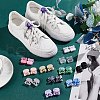 12 Pairs 12 Colors Plastic Shoelaces Buckle Lock FIND-FG0003-90-4