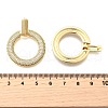 Brass Micro Pave Clear Cubic Zirconia Stud Earrings EJEW-C147-01A-G-5
