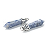 Bullet Natural Blue Spot Jasper Pointed Pendants G-E332-C36-3