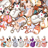 SUNNYCLUE 48Pcs 8 Styles Painted Alloy Pendants FIND-SC0010-26-1