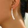 Round Stainless Steel Dangle Earrings KP1925-4