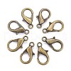 Antique Bronze Tone Zinc Alloy Lobster Claw Clasps X-E107-AB-1