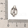 Rack Plating Brass Micro Pave Clear Cubic Zirconia Fold Over Clasps KK-H508-03P-3