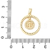 Brass Micro Pave Cubic Zirconia Pendants KK-D357-02B-G-3