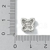 Rack Plating Brass Micro Pave Clear Cubic Zirconia Beads KK-A220-02P-3