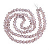 Electroplate Transparent Glass Beads Strands EGLA-Q026-016F-2