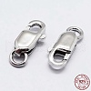 Anti-Tarnish Rhodium Plated 925 Sterling Silver Lobster Claw Clasps STER-K167-075D-P-4