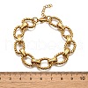 304 Stainless Steel Oval Link Chain Bracelets for Women BJEW-R021-09G-5