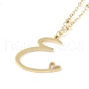 304 Stainless Steel Pendant Necklaces NJEW-H029-02G-E-1