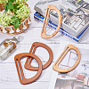 Wooden D Shape Purse Handle AJEW-PH0001-25-4