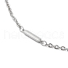 Non-Tarnish 304 Stainless Steel Rectangle Link Chain Necklace NJEW-K249-04P-2