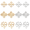 DICOSMETIC 24Pcs 6 Style 201 Stainless Steel Filigree Joiners Links STAS-DC0008-57-1