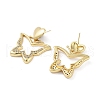 Rack Plating Brass Micro Pave Cubic Zirconia Studs Earrings EJEW-B047-03G-10-2