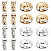 Beebeecraft 100Pcs 2 Colors Brass Rhinestone Spacer Beads KK-BBC0016-01-1