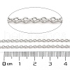 Anti-Tarnish Rhodium Plated 925 Sterling Silver Cable Chains STER-E072-02P-06-2