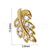 304 Stainless Steel Micro Pave Clear Cubic Zirconia Cartilage Earrings WG369ED-45-1