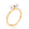 Brass Micro Pave Cubic Zirconia Adjustable Ring Settings KK-T076-07G-5
