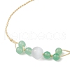 Round Natural Malaysia Jade & Cat Eye Beaded Necklace & Bracelet & Dangle Earring Sets SJEW-JS01334-7