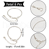SUNNYCLUE 6Pcs Brass European Style Bracelet Jewelry Making PPJ-SC0001-02-2
