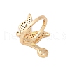 Brass Micro Pave Cubic Zirconia Cuff Ring Setting KK-A244-01H-G-3