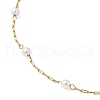 Round  ABS Imitation Pearl Beaded Link Bracelets for Women BJEW-JB11836-3