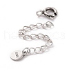 925 Sterling Silver Chain Extenders STER-D036-33AS-2