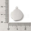 304 Stainless Steel Pendants STAS-B074-08P-01-3