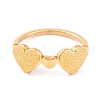 304 Stainless Steel Heart Finger Ring for Women RJEW-C086-10-G-2