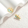 304 Stainless Steel Enamel Stud Earrings for Women EJEW-M095-05G-5