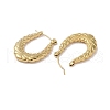 Leaf 201 Stainless Steel Half Hoop Earrings for Women EJEW-G385-20G-2