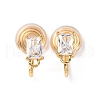 Brass Micro Pave Cubic Zirconia Ear Cuff Findings KK-F898-15A-G-1