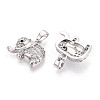 Brass Micro Pave Cubic Zirconia Pendants KK-N257-61P-2